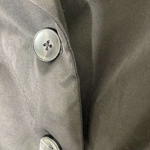 CYNTHIA ROWLEY A Line Flared Tiered Button Polyester Belted Coat Size Small - Picture 3 of 6